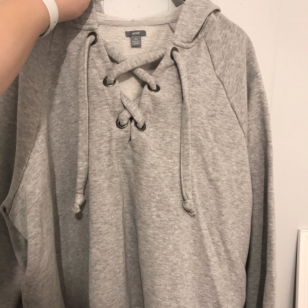 Lace-up aerie shirt